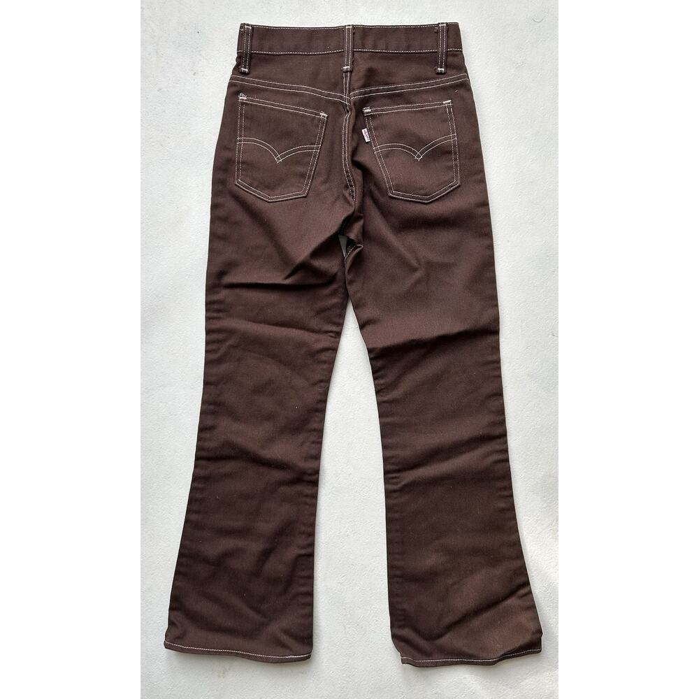 Vintage Levi’s Youth 25x27 Brown Pants Scovill Zipper USA Made 70s 80s White Tag